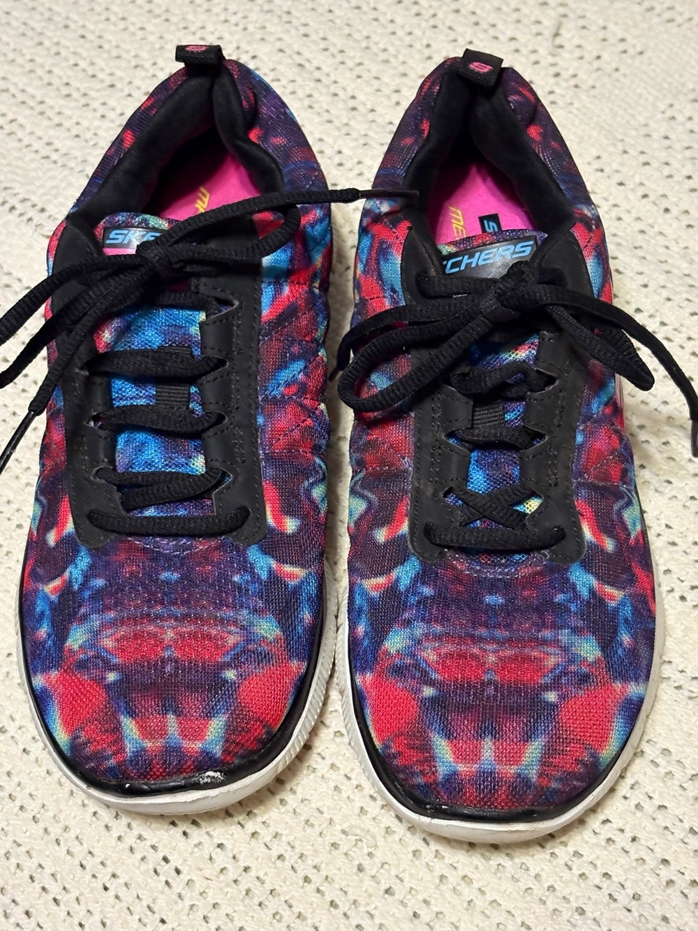 Skechers Flex Appeal Women’s 6.5 Cosmic Rays Multicolor Athletic Sneakers